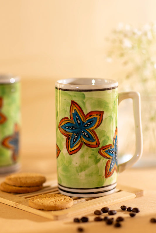 Pistazienblütenpalette Grün Tasse