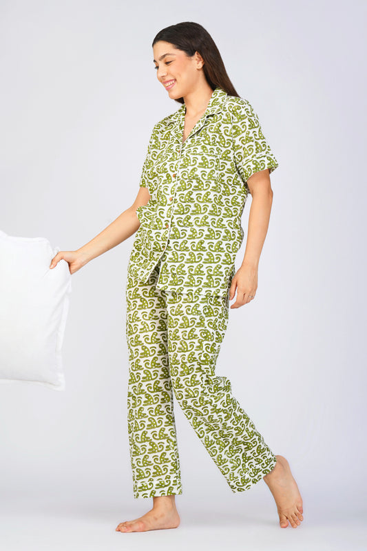 Olive Whispers Night Suit