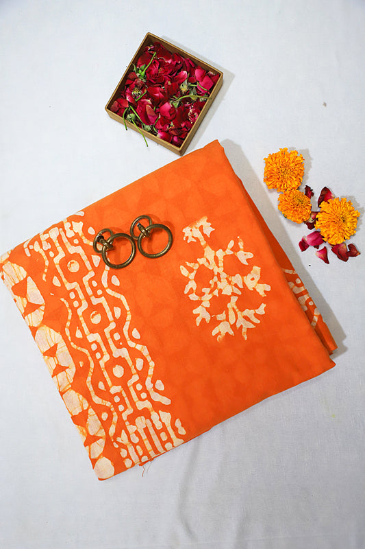 Tangerine Petals Saree