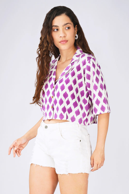 Velvet Valentine Crop Shirt