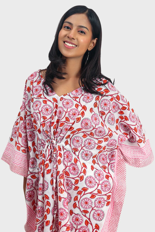 Fuchsia Floret Kaftan