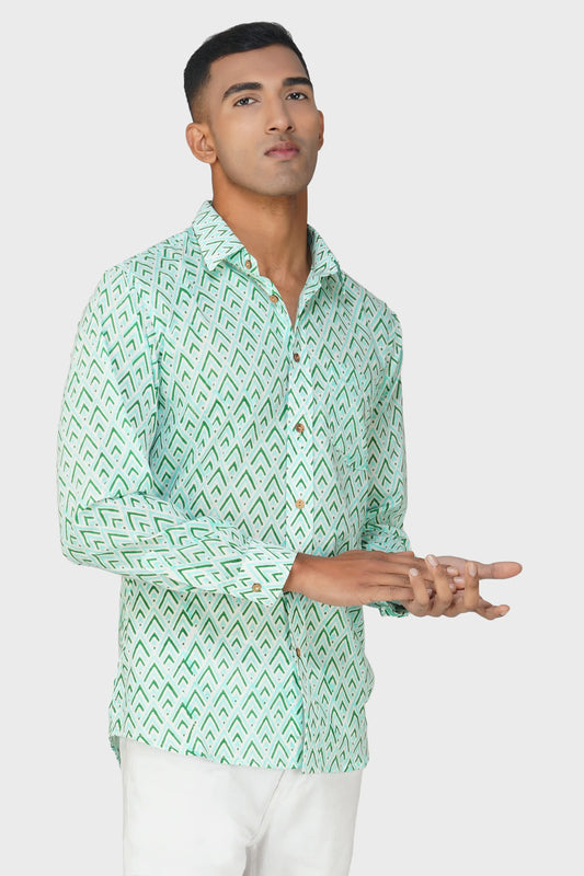 Geometry Delight Full Sleeve Men Shirt