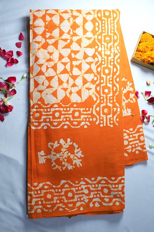 Tangerine Petals Saree