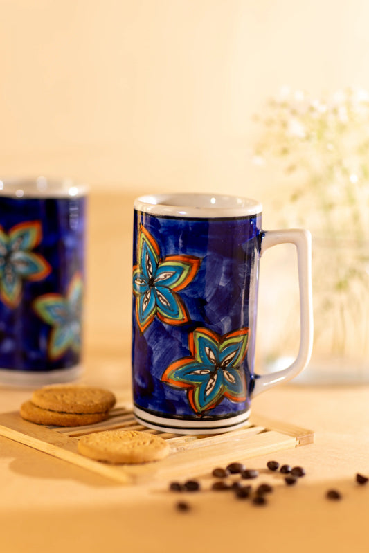 Ocean Orchid Artistry Blue Mug