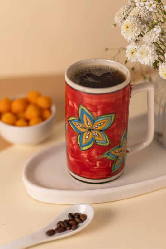 Ravishing Red Floral Mug