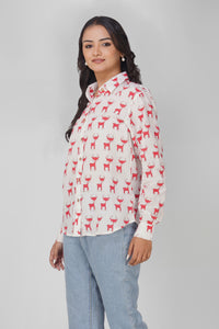 Red Frosty Reindeer Shirt