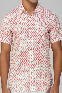 Redline Elegance Half Sleeve Men Shirt