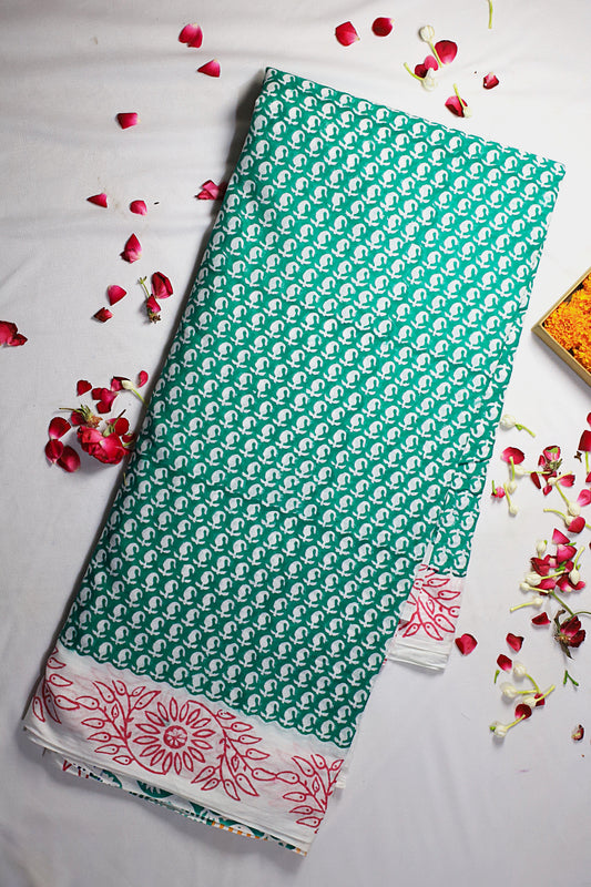 Emerald Mango Saree